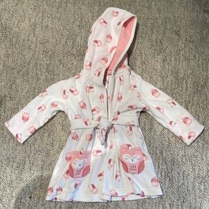 (15for$10) baby girl owl robe
